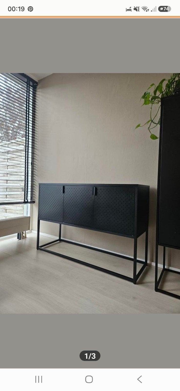 JYSK Virum Kast dressoir/kast - Zwart metaal, Ophalen of Verzenden, Zo goed als nieuw