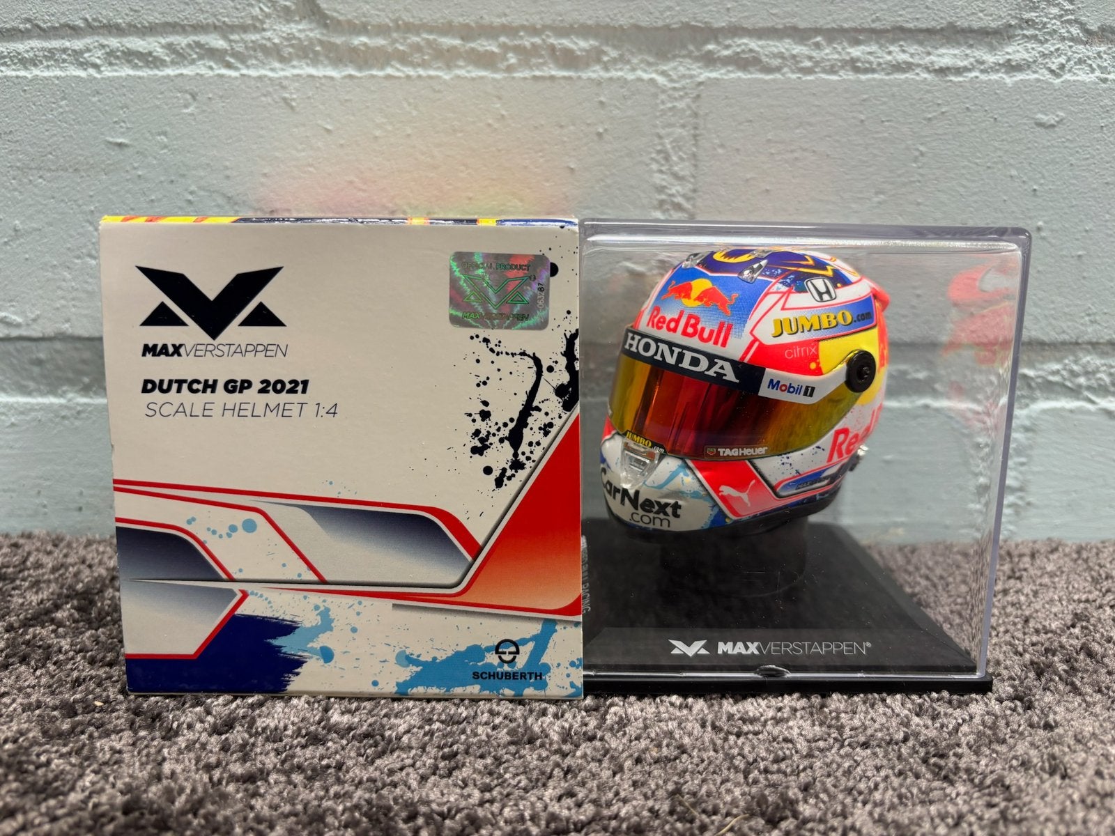 Max verstappen helm 1:4 zandvoort 2021, Ophalen of Verzenden, Zo goed als nieuw, Formule 1