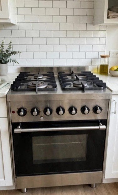 Gasfornuis Bosch solitaire, afzuigkap, Ophalen, Gebruikt, 60 cm of meer, 4 kookzones