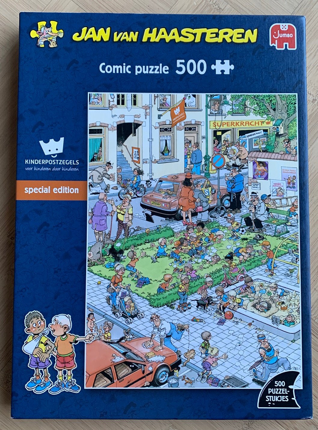 Jan van Haasteren, kinderpostzegels 500 stukjes, Ophalen of Verzenden, 500 t/m 1500 stukjes, Zo goed als nieuw, Legpuzzel