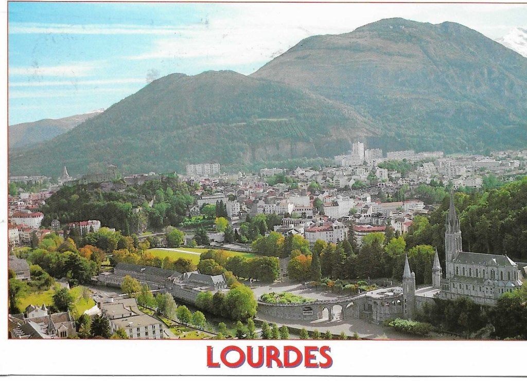 Lourdes- -Luchtopname., Ophalen of Verzenden, 1980 tot heden, Gelopen, Frankrijk