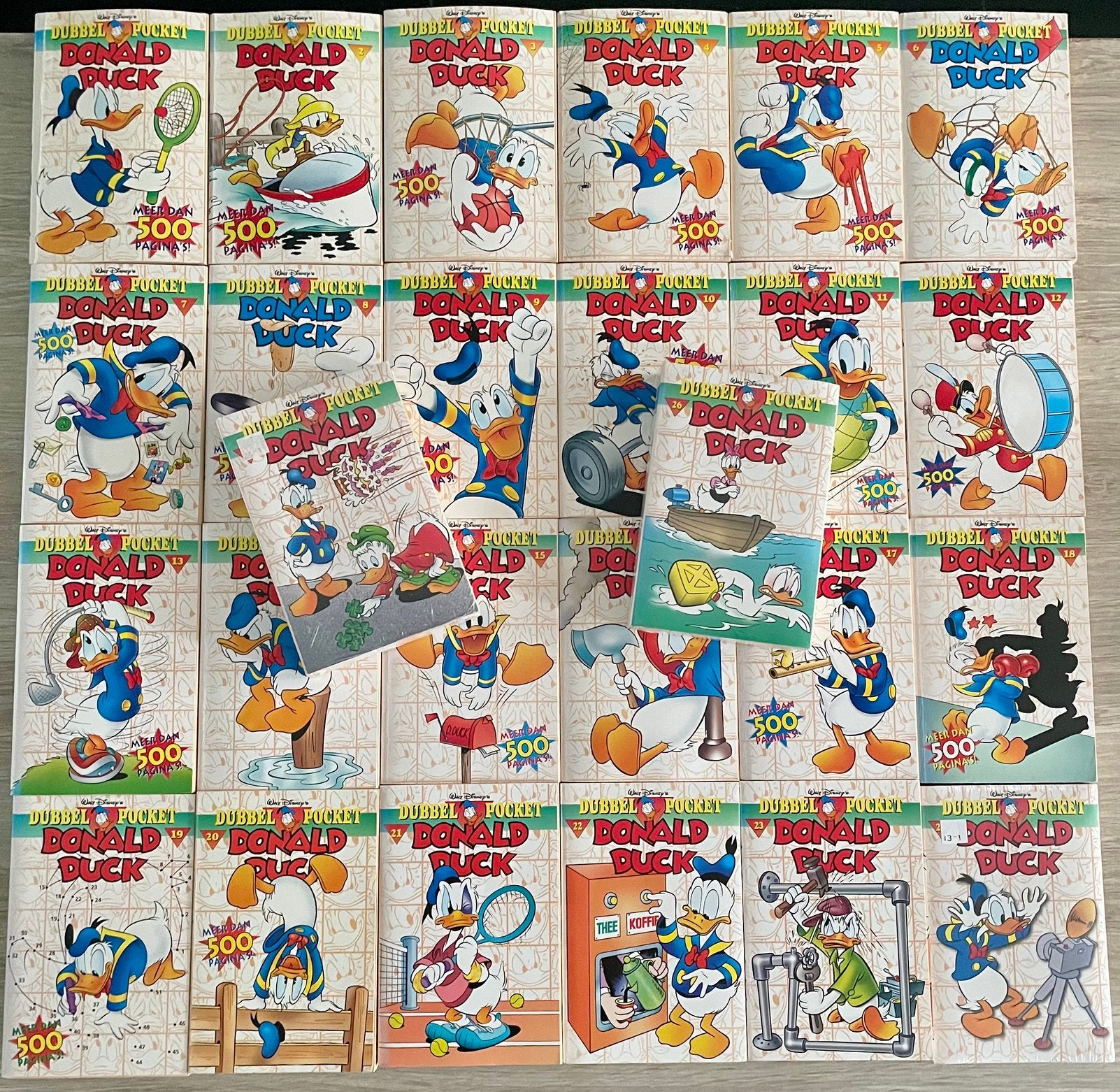 Complete set Donald Duck dubbelpockets 1 t/m 26: VAKANTIETIP, Gelezen, Complete serie of reeks, Ophalen of Verzenden, Donald Duck