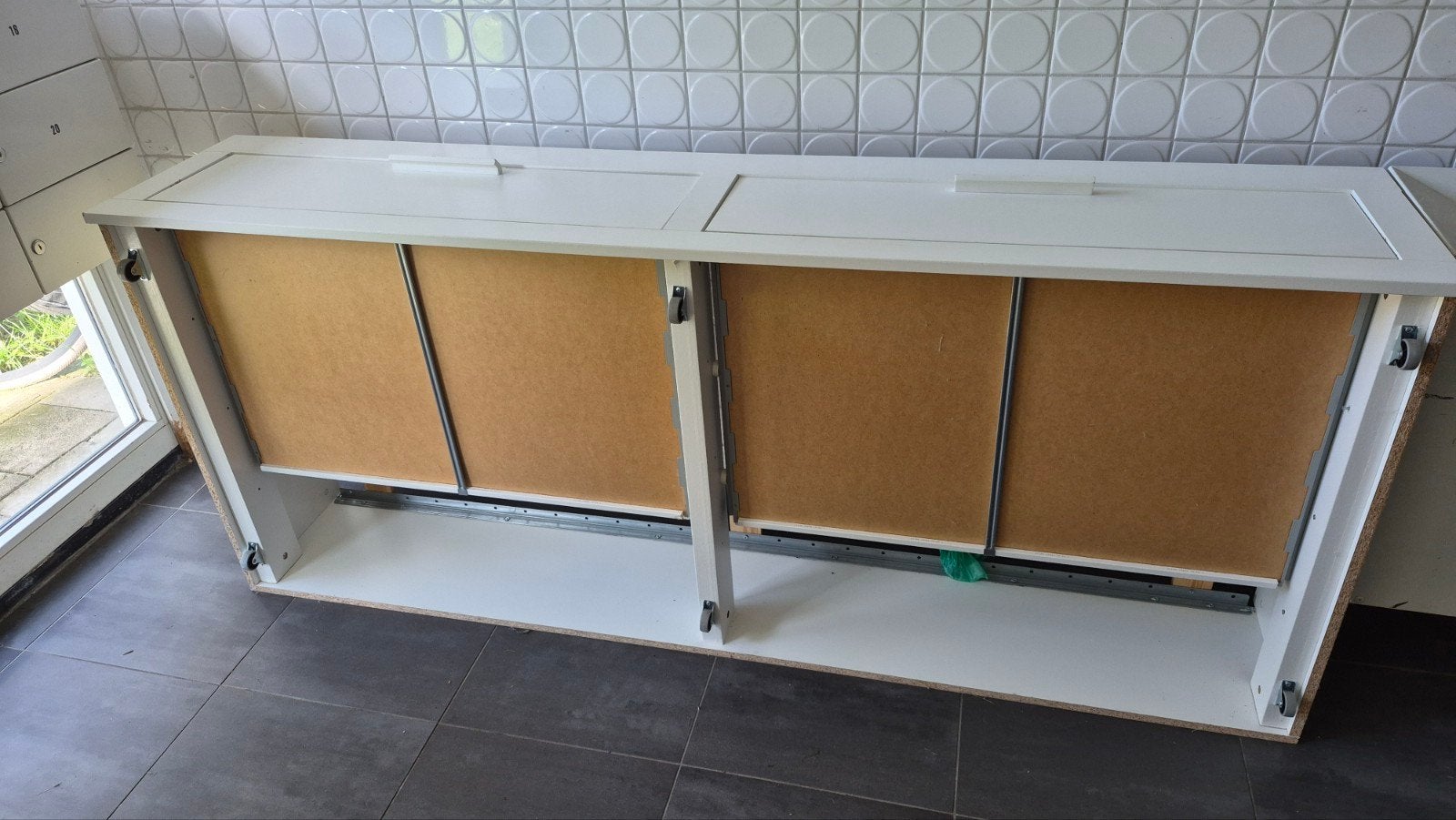 Ikea brimnes bedbank met uitschuifbed, Ophalen, Gebruikt, Eenpersoons, Wit