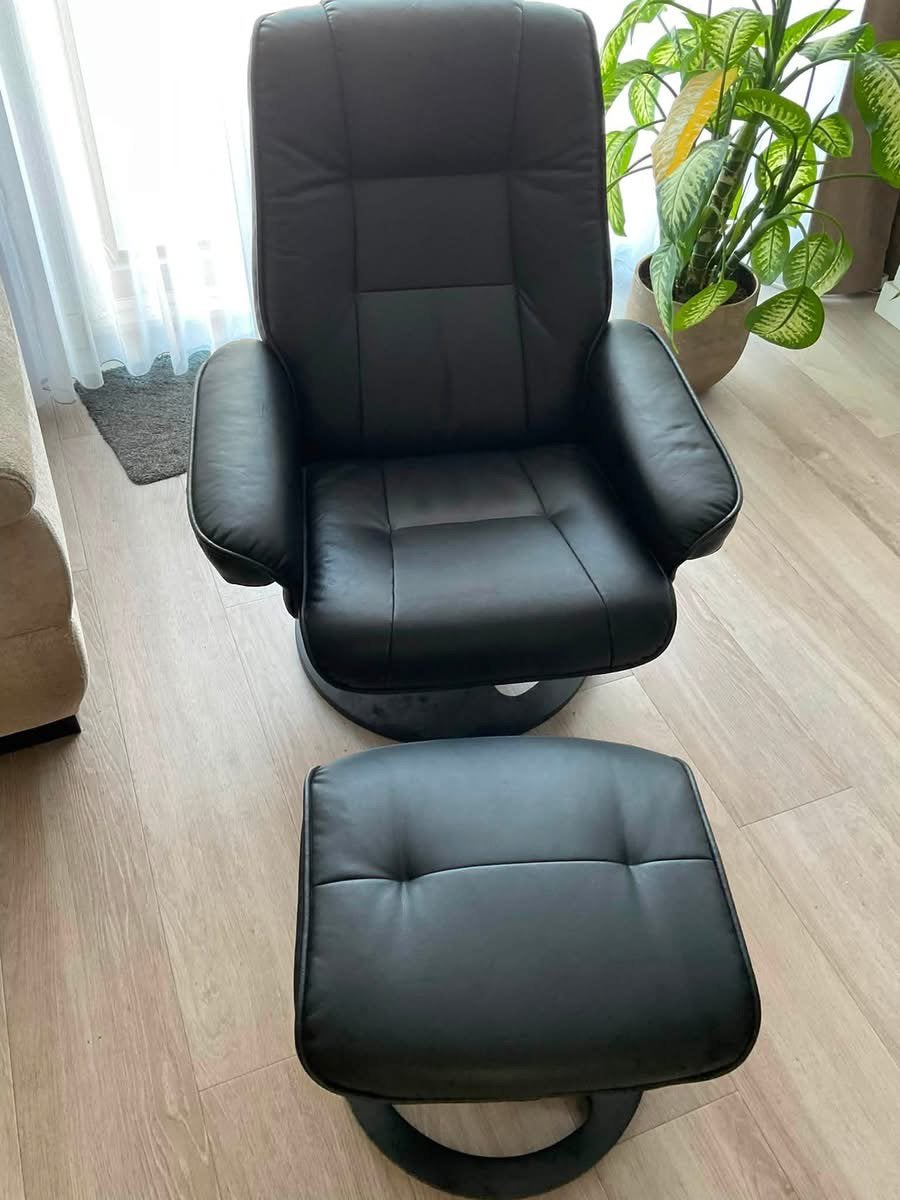 Relaxfauteuil traploos verstelbaar, Huis en Inrichting, Fauteuils, Ophalen, Zo goed als nieuw, 50 tot 75 cm