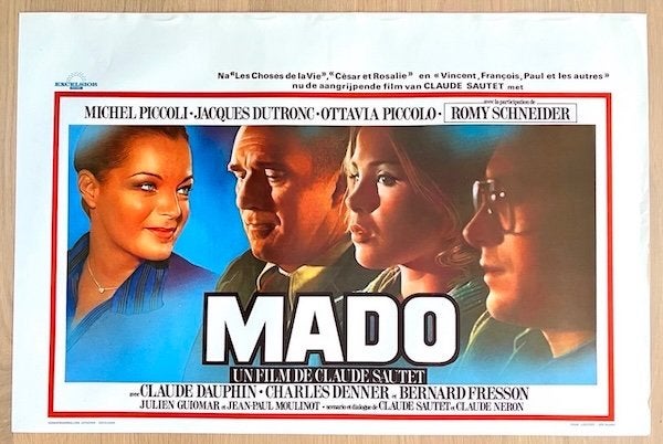 Mado (1976) - Romy Schneider - Originele filmposter, Verzamelen, Ophalen of Verzenden, Zo goed als nieuw, A1 t/m A3, Film en Tv