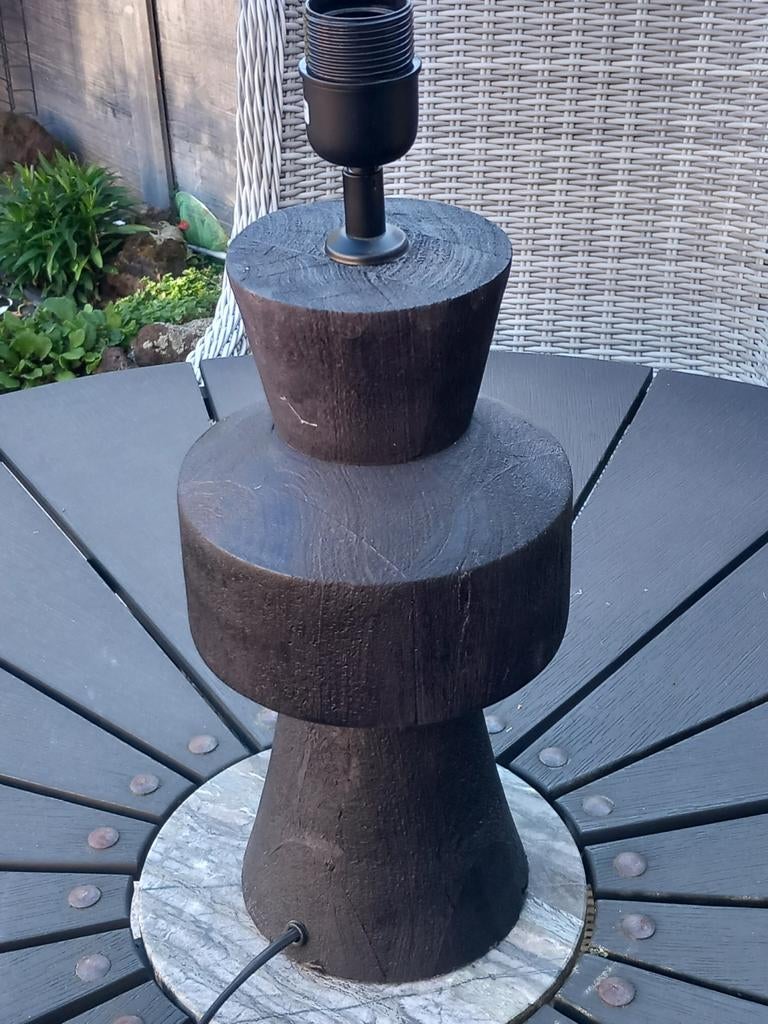 MODERNE SCHEMERLAMP VOET - HOUT, Ophalen