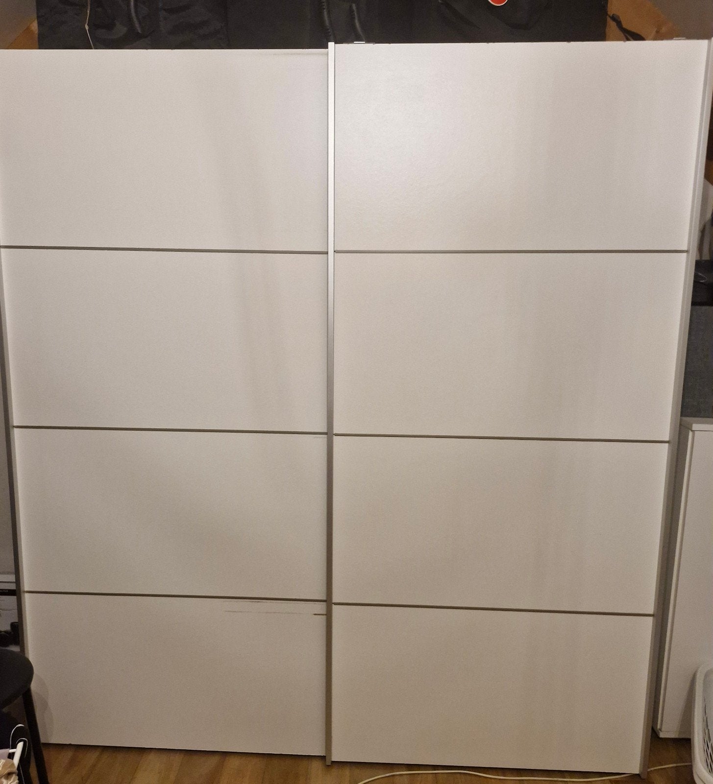 witte kast met schuif deuren, Ophalen, Gebruikt, 200 cm of meer, Overige houtsoorten