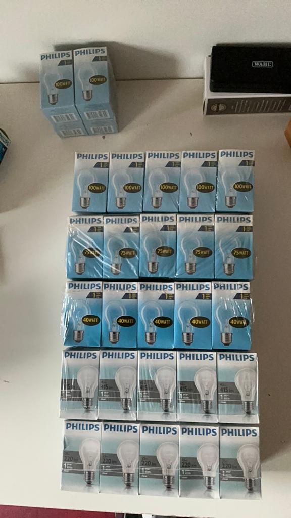 Philips lampen helder 150,100,75,40,25 watt E 27, 30 tot 60 watt, Gloeilamp, Nieuw, E27 (groot)