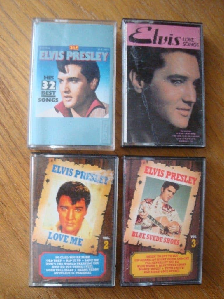 Elvis Presley - 4x MuziekCassettes, Gebruikt, 2 t/m 25 bandjes, Ophalen of Verzenden, Origineel
