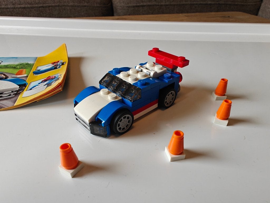 Lego set 31027 -  Blauwe racer - 67 steentjes, Lego, Ophalen of Verzenden, Zo goed als nieuw, Complete set