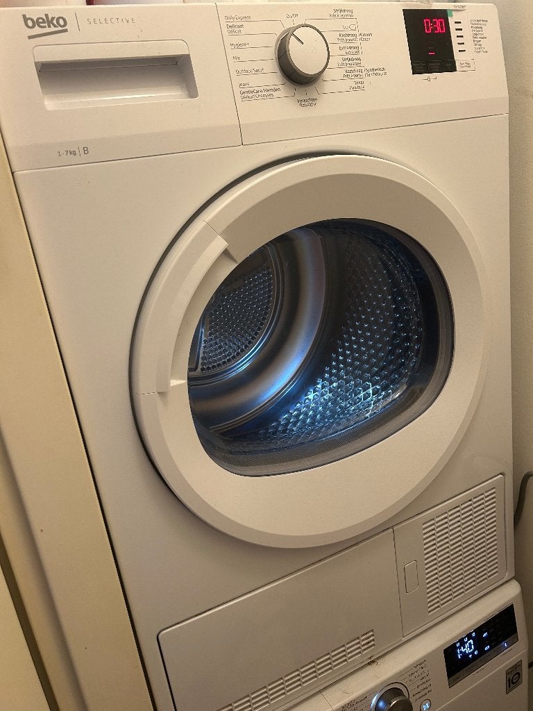 Beko wasdroger 7 Kg, Ophalen, 6 tot 8 kg, Gebruikt, Voorlader