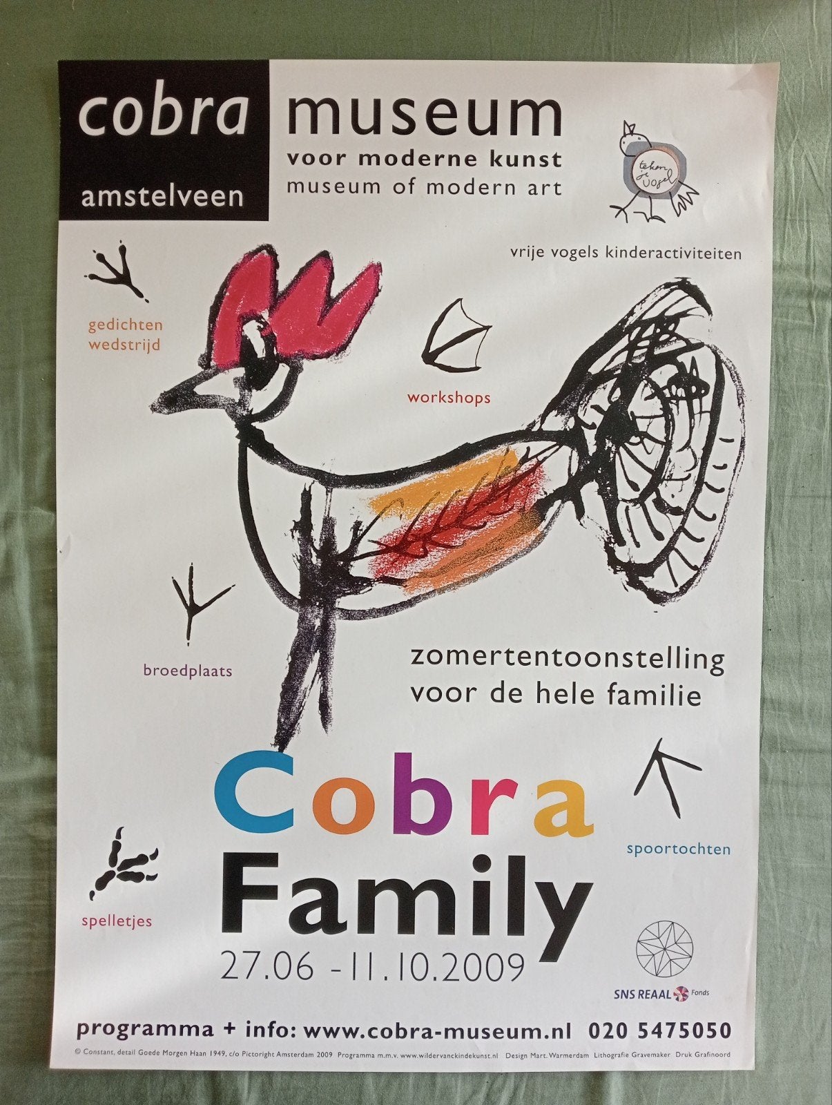 Cobra Museum Affiche - Constant Nieuwenhuys - Haan 2009, Antiek en Kunst, Ophalen of Verzenden