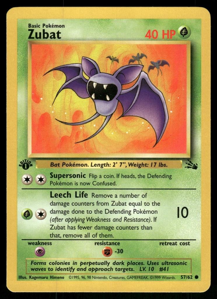 Zubat 57/62 - Fossil (1st edition) (NM), Verzenden, Gebruikt