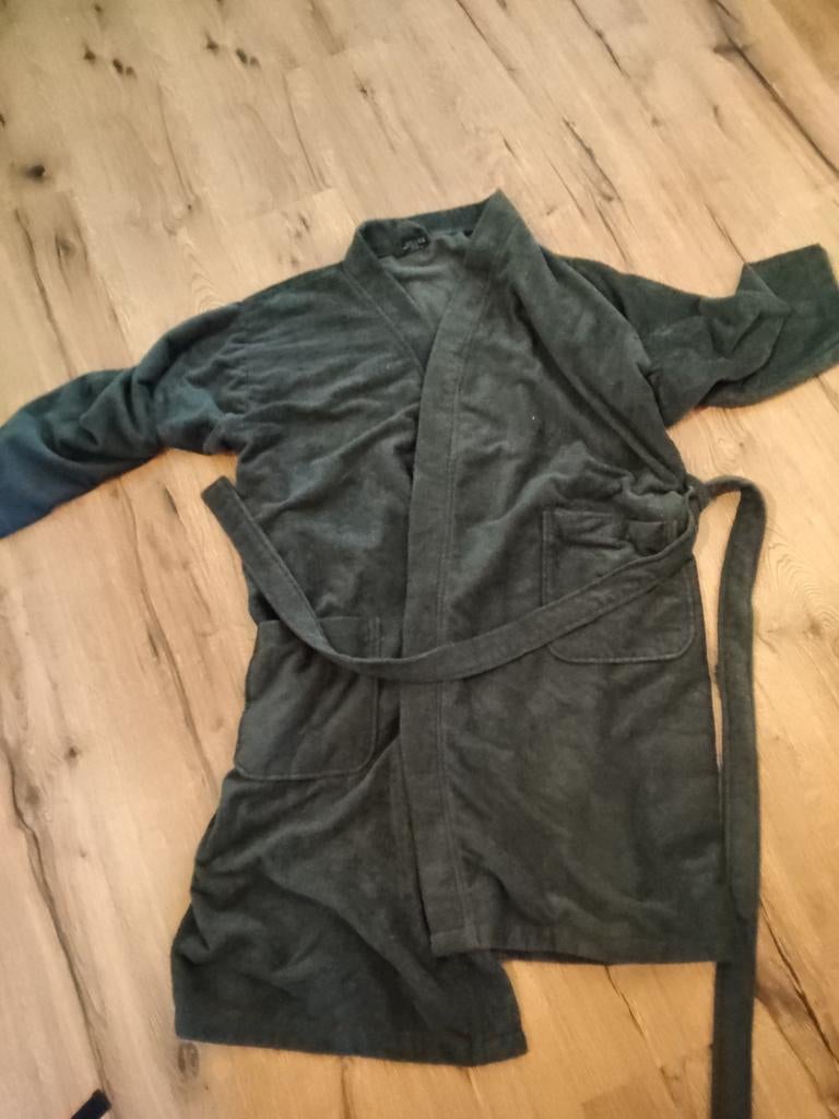 2 Badjassen donker blauw en grijs zgan mt zie foto., Kleding | Heren, Ophalen of Verzenden, Zo goed als nieuw
