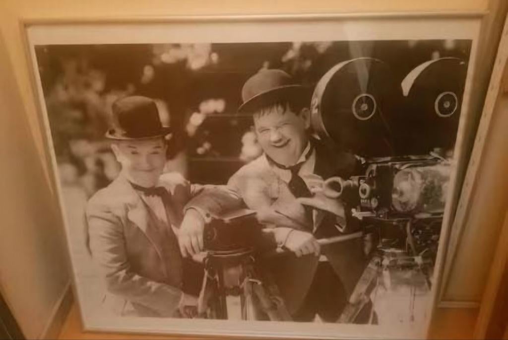 Schilderij laurel en hardy, Huis en Inrichting, Ophalen, Gebruikt, Schilderij