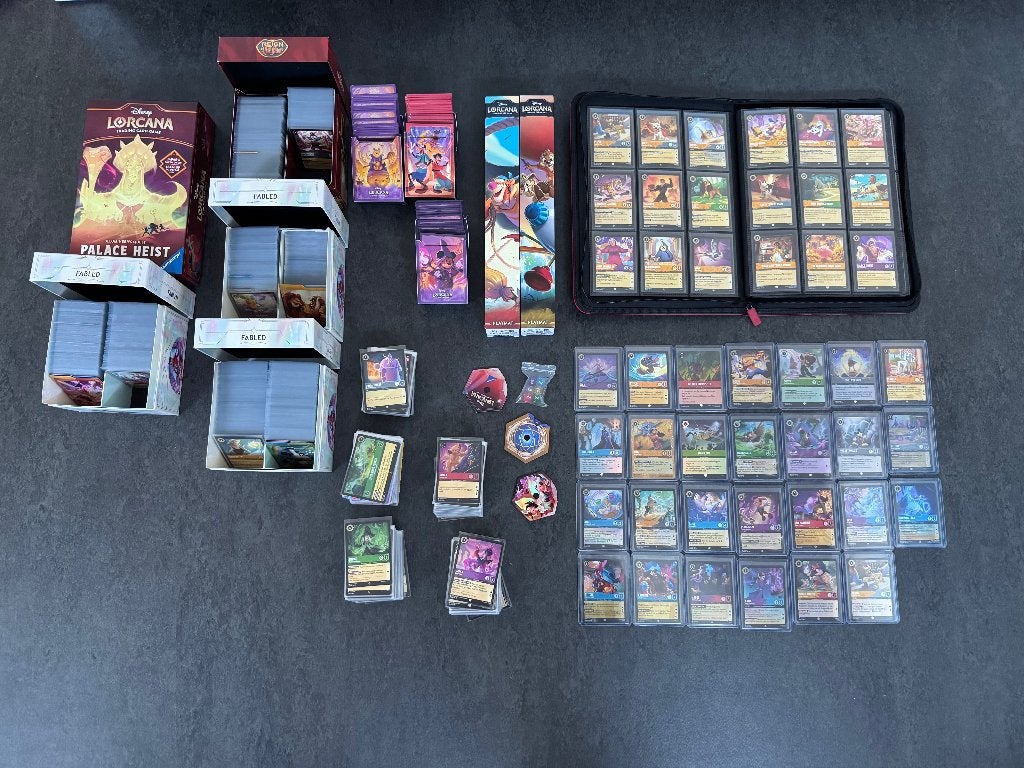 Grote Disney Lorcana collectie te koop: set, boxen + kaarten, Verzamelen, Disney, Ophalen of Verzenden, Overige figuren, Zo goed als nieuw