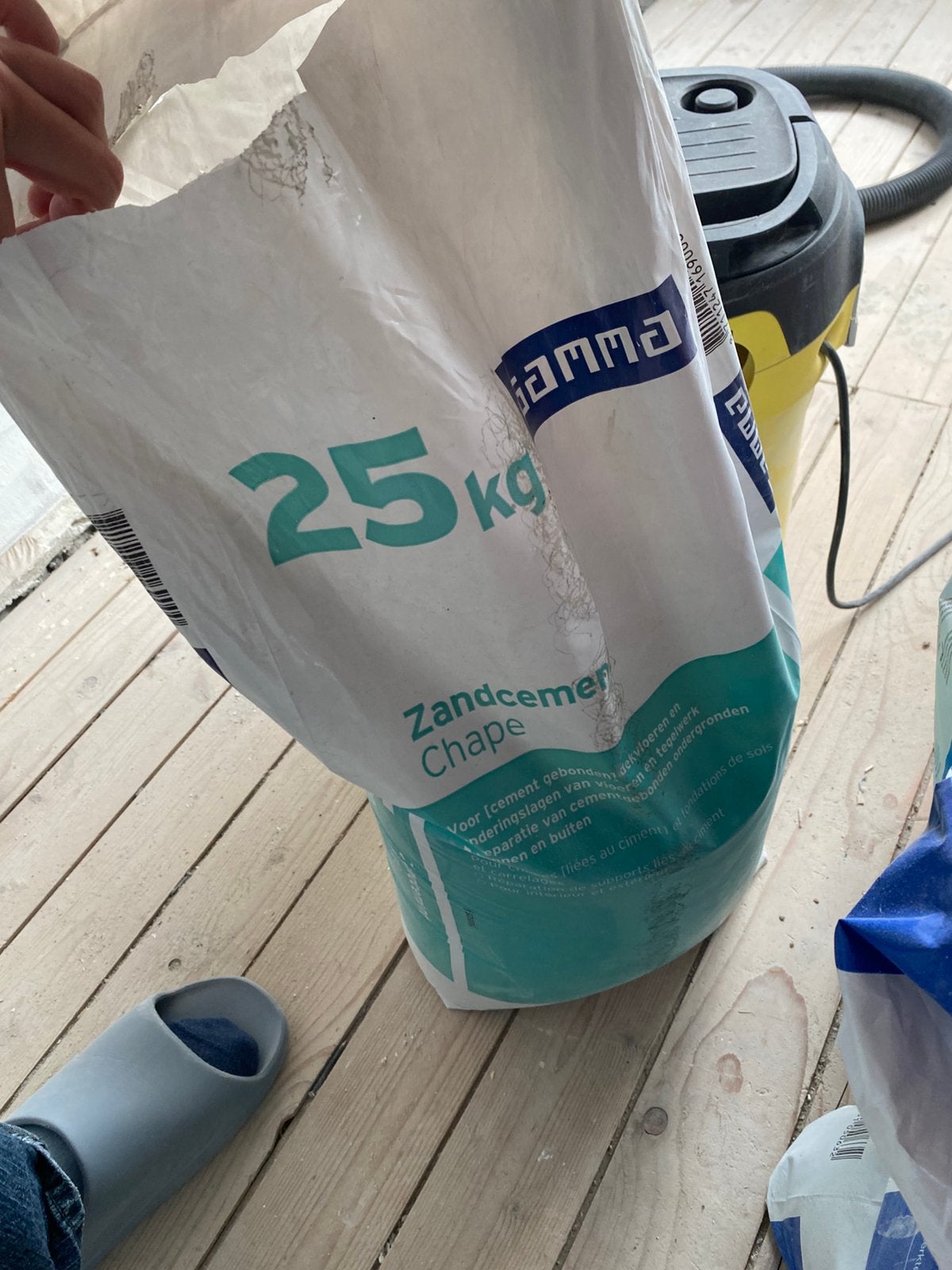 Gratis Halve zak zandcement gamma, Ophalen, Gebruikt
