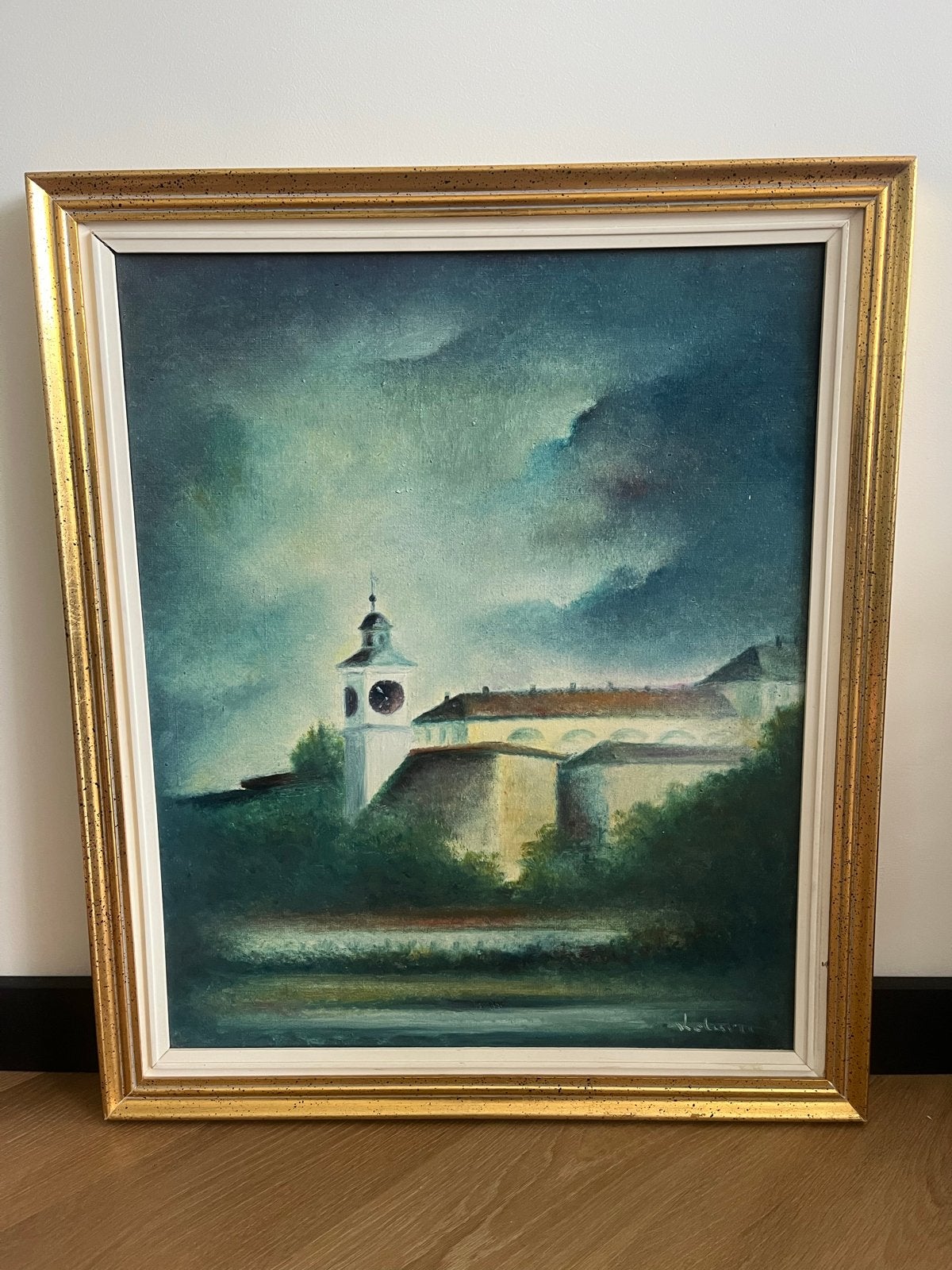 Olieverfschilderij Ilija Kolarić - Petrovaradin Vesting, Ophalen, Doek, Impressionistisch, Gesigneerd