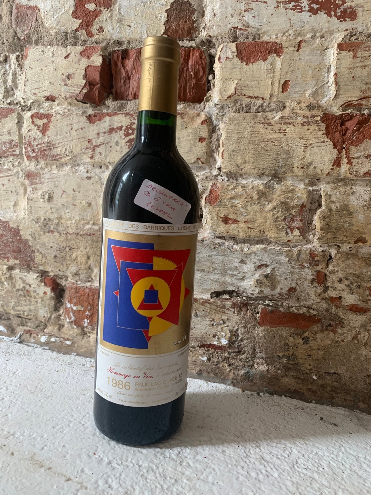 12 x rode wijn Collectif des Barriques Pauillac Cuvée 1986, Verzamelen, Wijnen, Frankrijk, Ophalen of Verzenden, Zo goed als nieuw