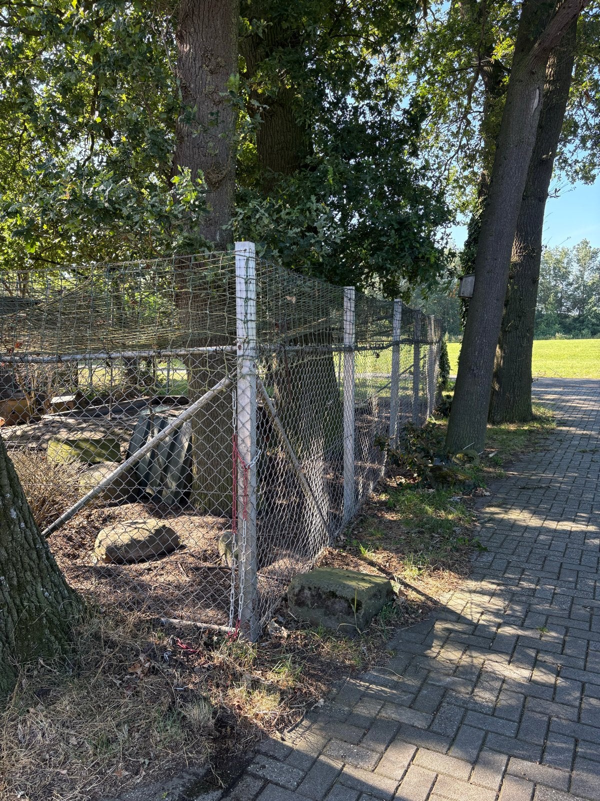 Hekwerk harmonica gaas poort, Ophalen, IJzer, Gaashekwerk