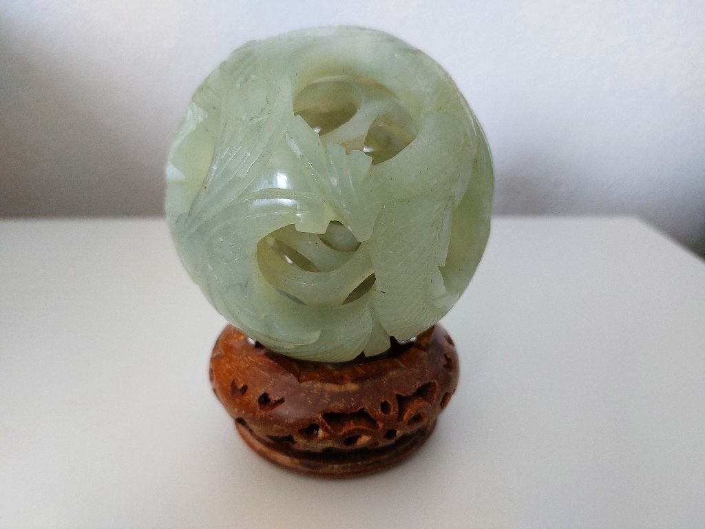 SERPATIJN XIUYAN ''JADE'' PUZZEL BAL OP HOUDER, Overige typen, Groen, 14 cm, China