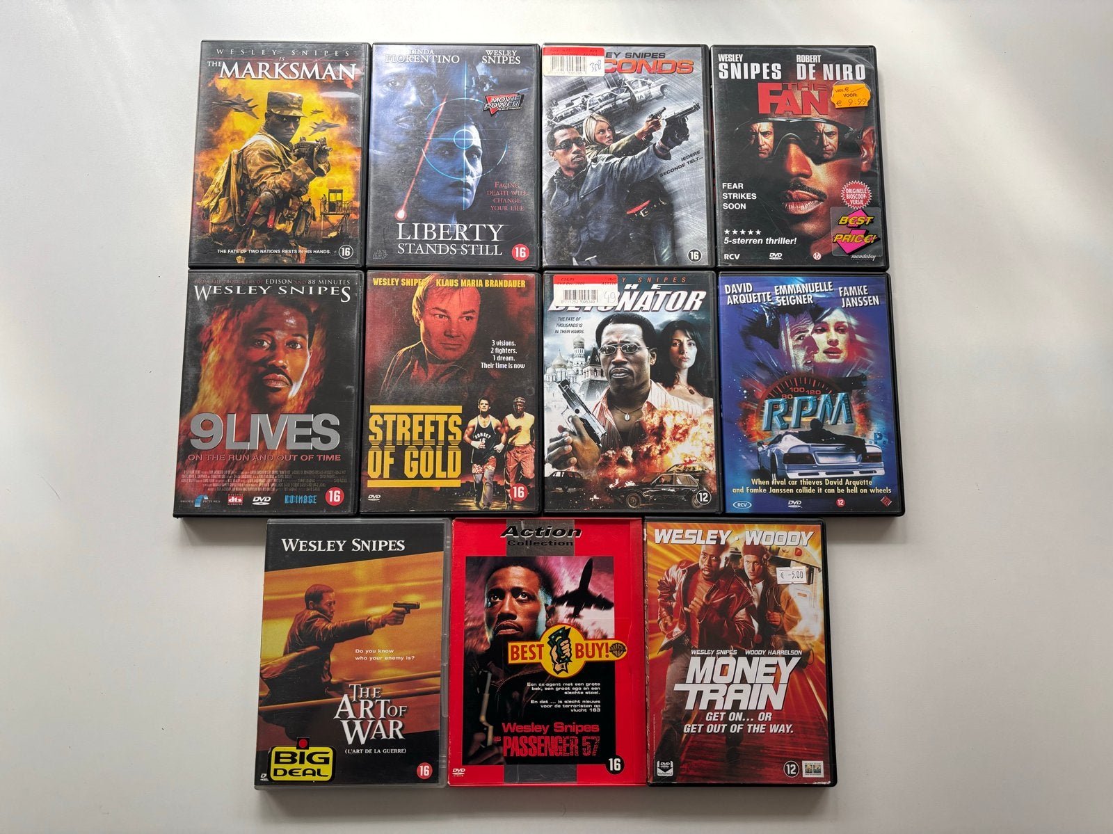 Wesley Snipes DVD collectie - 10 actievolle films, Vanaf 16 jaar, Nederlands, Actiethriller, Ophalen of Verzenden
