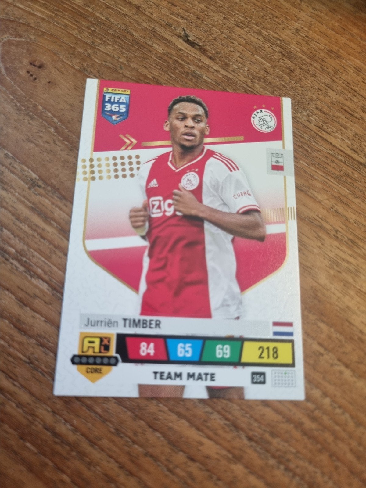 Jurriën Timber FIFA 365 Adrenalyn XL Spelerskaart Ajax, Ophalen of Verzenden
