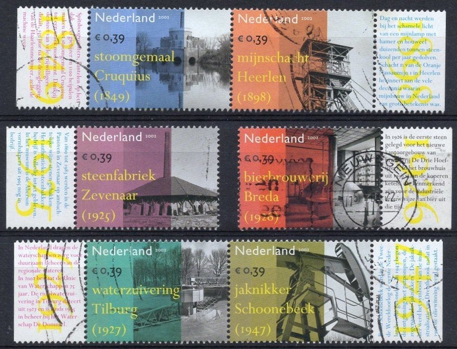 Combinaties of met tab (19) - historische industrie, Verzenden, Na 1940, Gestempeld