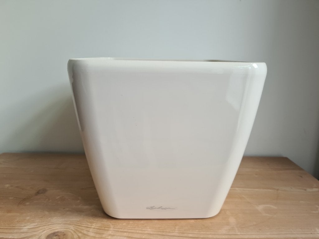 Plantenpot bloempot Lechuza 35x35 cm wit vierkant kunststof, 25 tot 40 cm, Kunststof, Gebruikt, Vierkant