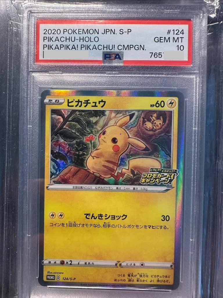 Pikachu (S-P 124) PSA 10, Ophalen of Verzenden, Zo goed als nieuw, Losse kaart