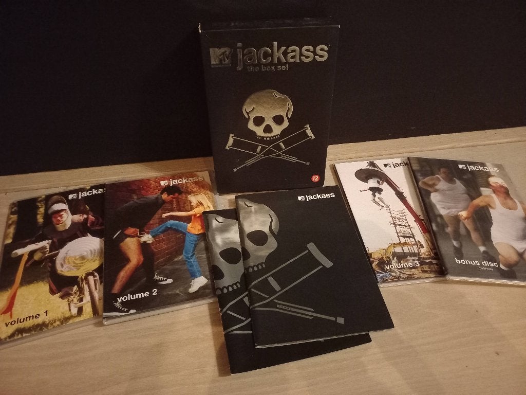Jackass Collection (4xDVD) The Box Set Complete MTV TV-Serie, Engels, Vanaf 16 jaar, Nederlands, Ophalen of Verzenden