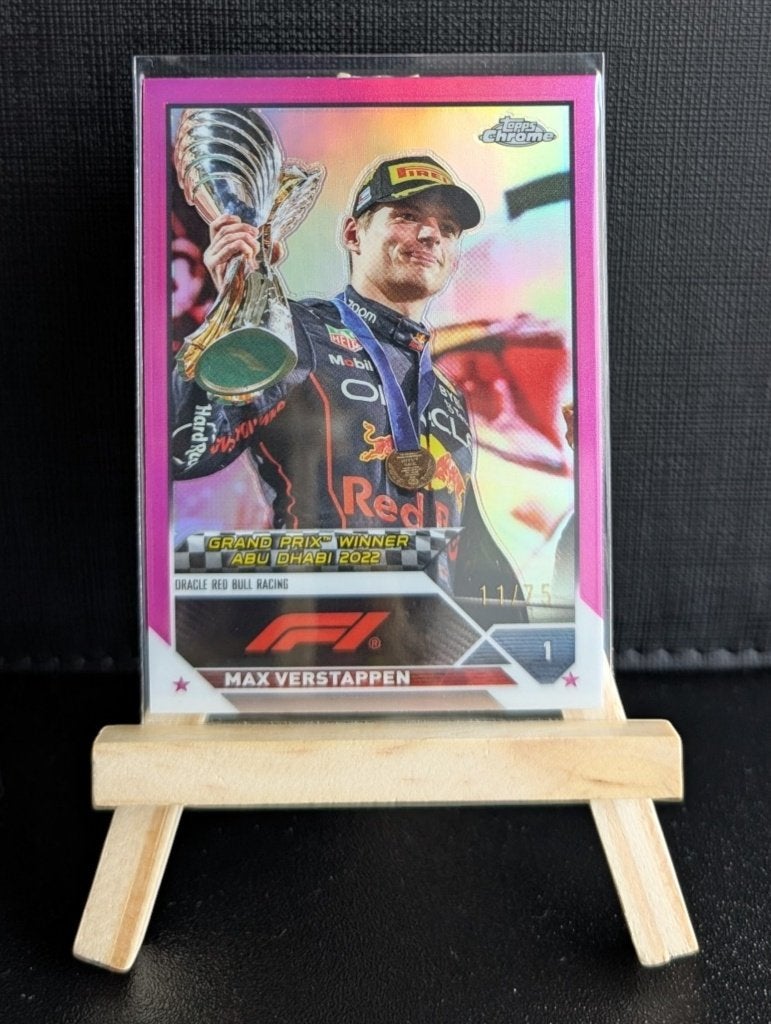 2023 Topps Chrome f1 Max Verstappen pink/75, Ophalen of Verzenden, Zo goed als nieuw, Formule 1