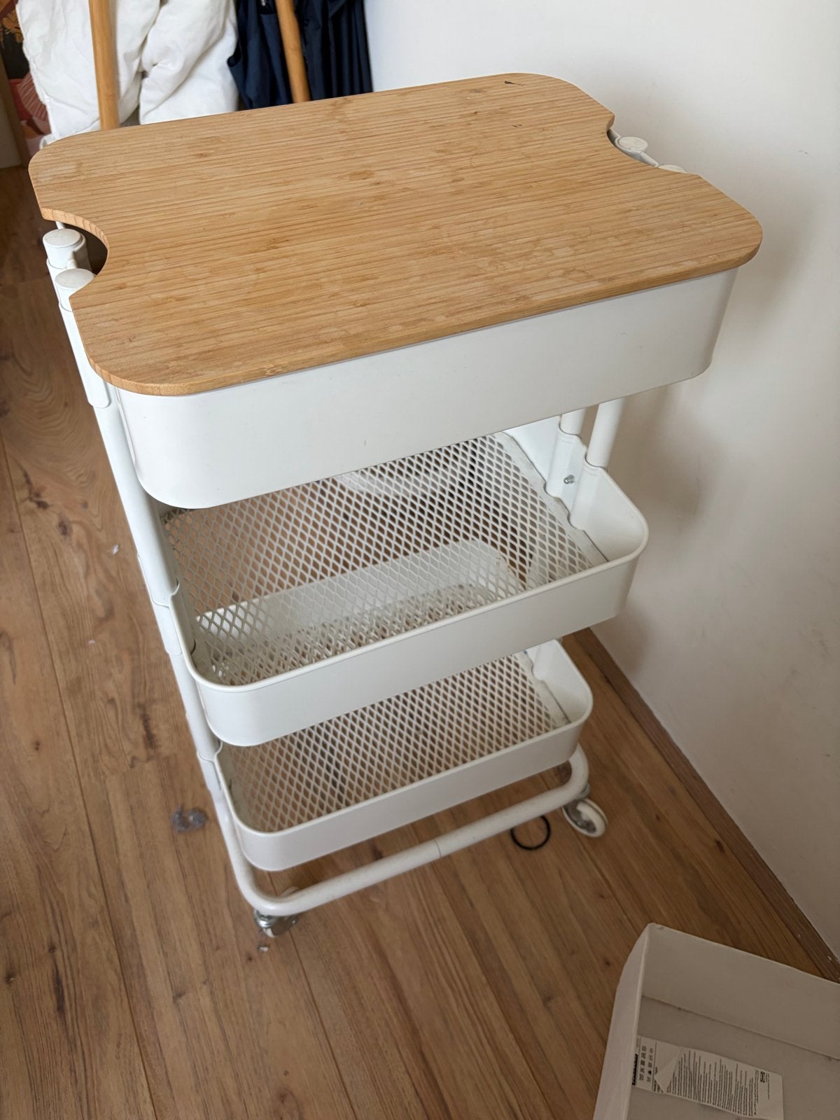 Ikea Råskog trolley met houten bovenblad, Ophalen, Zo goed als nieuw
