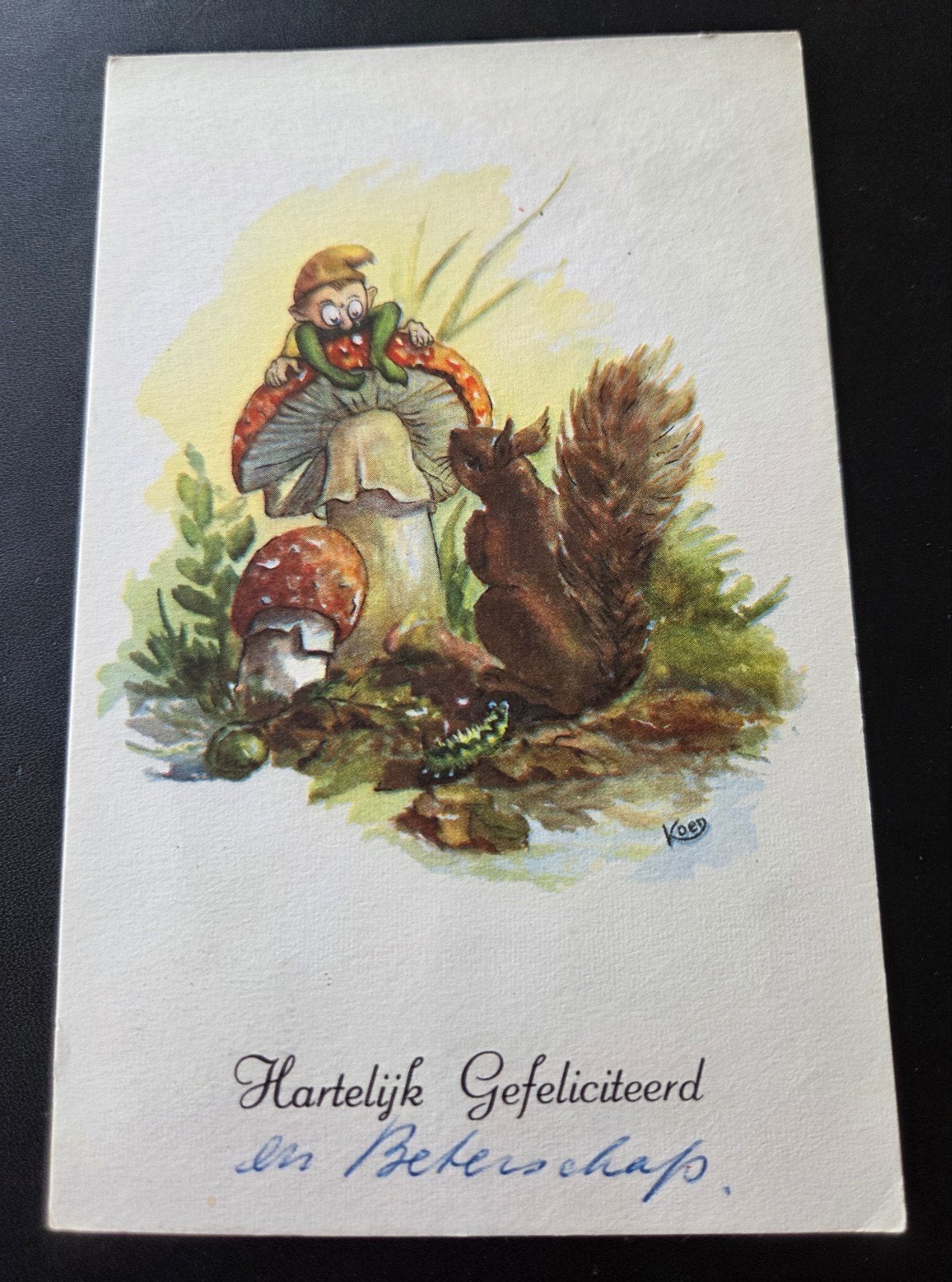 Eekhoorn, Kabouter & Paddenstoelen - Koen, Verzenden, 1940 tot 1960, Gelopen, Kinderen
