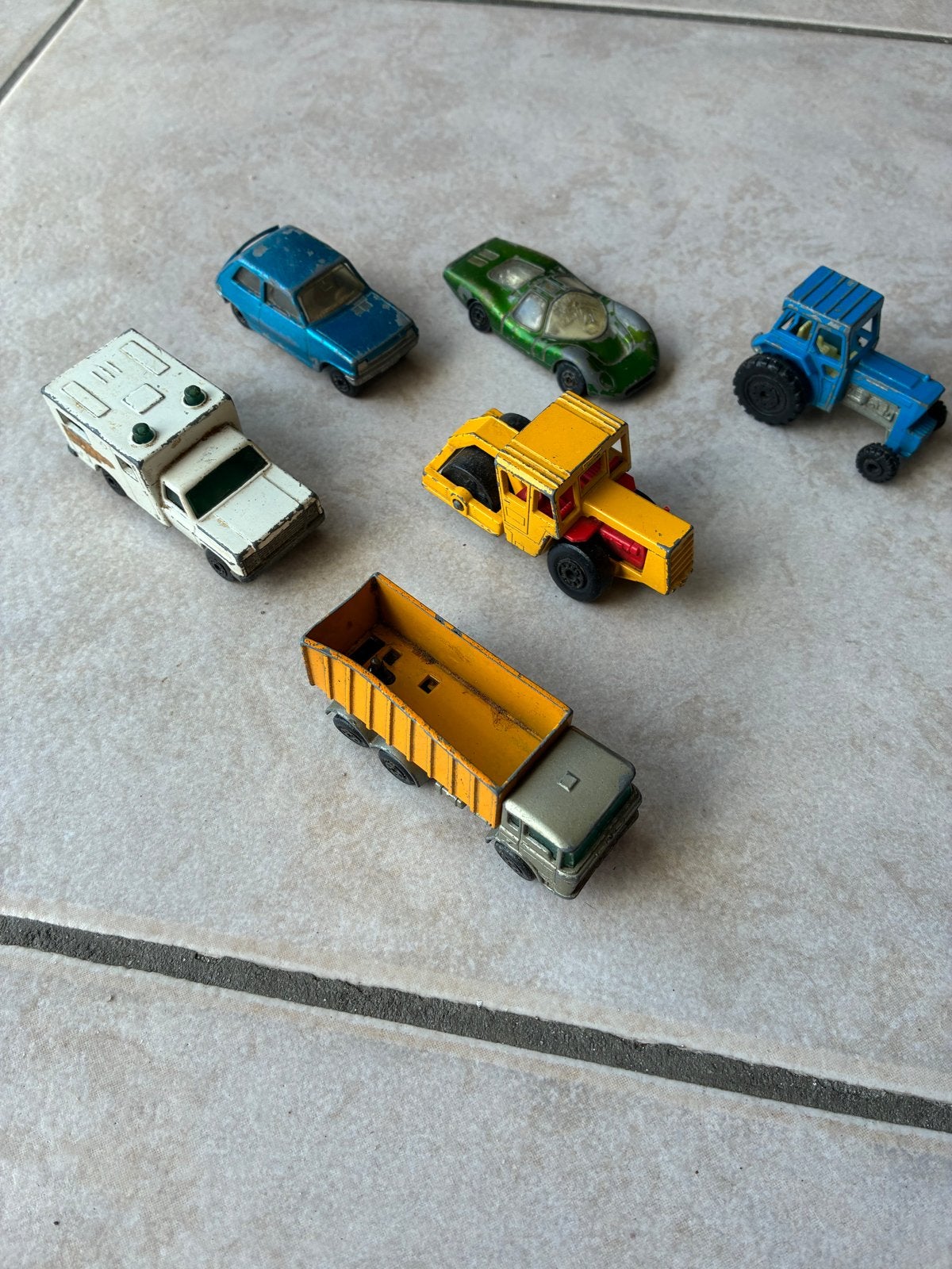Vintage Matchbox Speelgoedauto's - Set van 6, Ophalen, Gebruikt