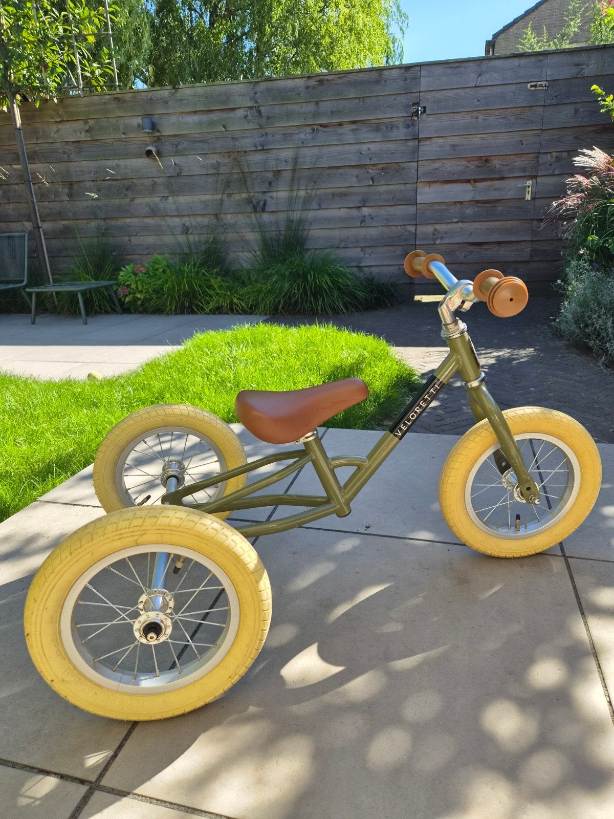 Veloretti Tricycle loopfiets/driewieler - Olijfgroen, Ophalen, Gebruikt, Minder dan 16 inch, Veloretti