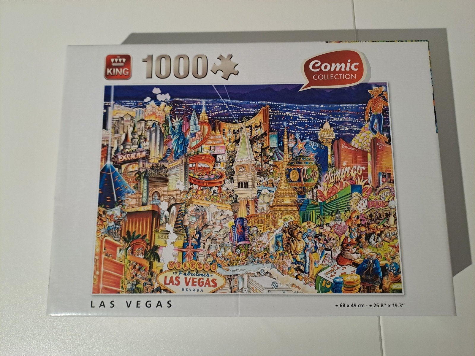 King Comic Collection Las Vegas legpuzzel 1000 stuks, Ophalen, 500 t/m 1500 stukjes, Gebruikt, Legpuzzel