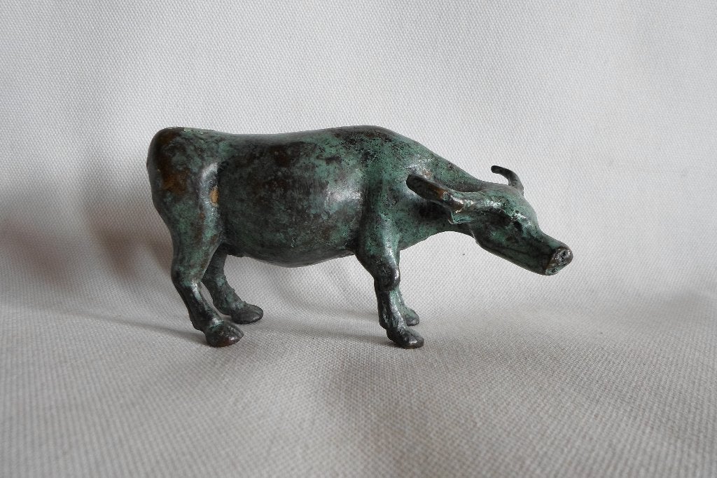 Buffel Brons Beeld, Antiek en Kunst, Ophalen of Verzenden, Brons, Beeld, Zoogdier