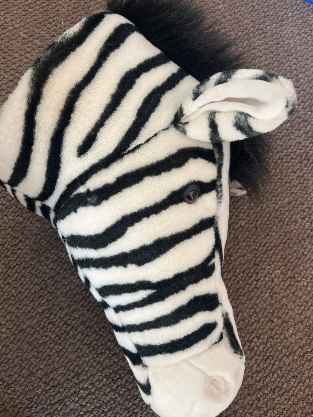 Zebra hoofd wanddecoratie voor de kinderkamer, Gebruikt, Overige merken, Zwart, Ophalen of Verzenden