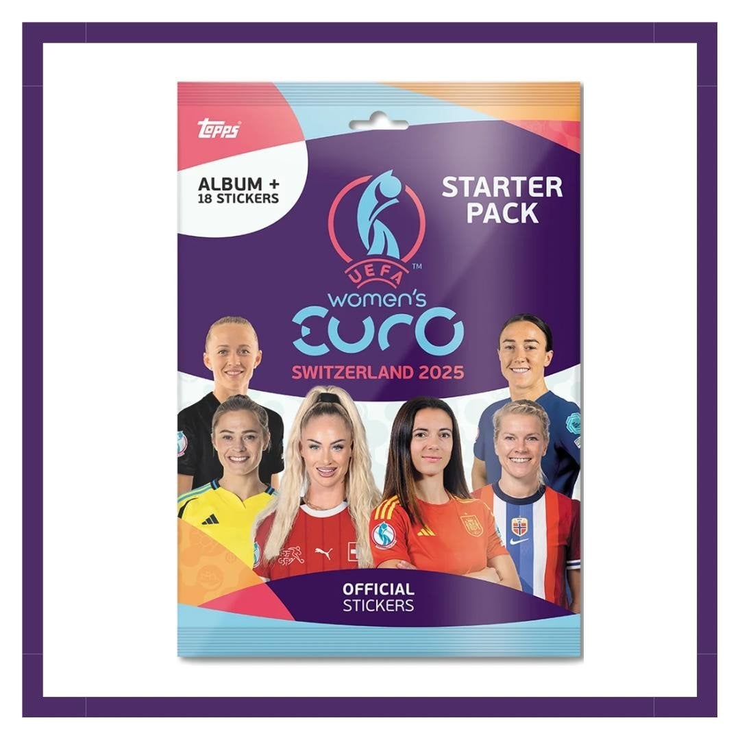 Topps UEFA Women's EURO 2025 Starter Pack + 18 Stickers, Verzenden, Nieuw, Sport