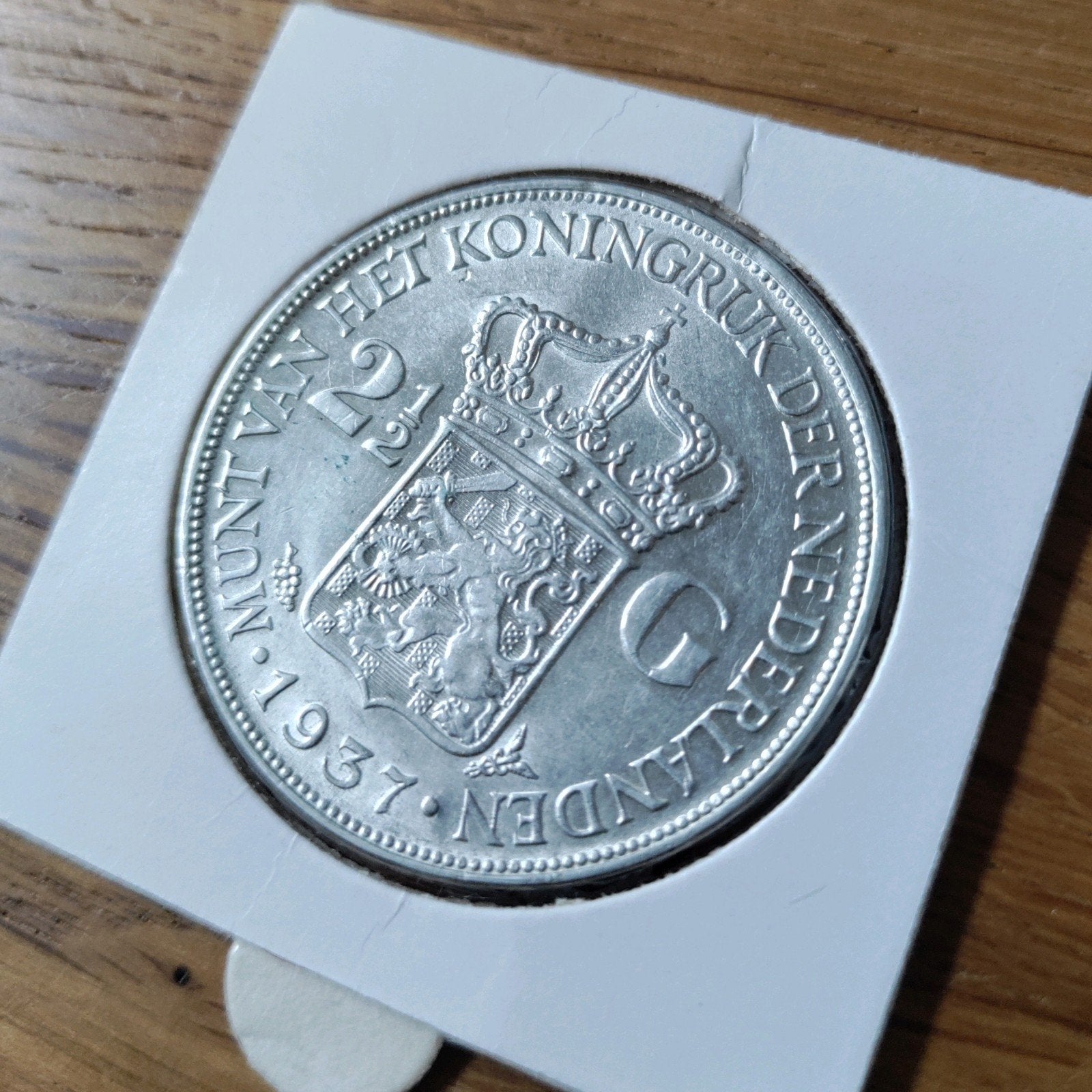 Prachtige Zilveren 2½ Gulden Munt Koningin Wilhelmina 1937, Postzegels en Munten, Munten | Nederland, Zilver, Ophalen of Verzenden