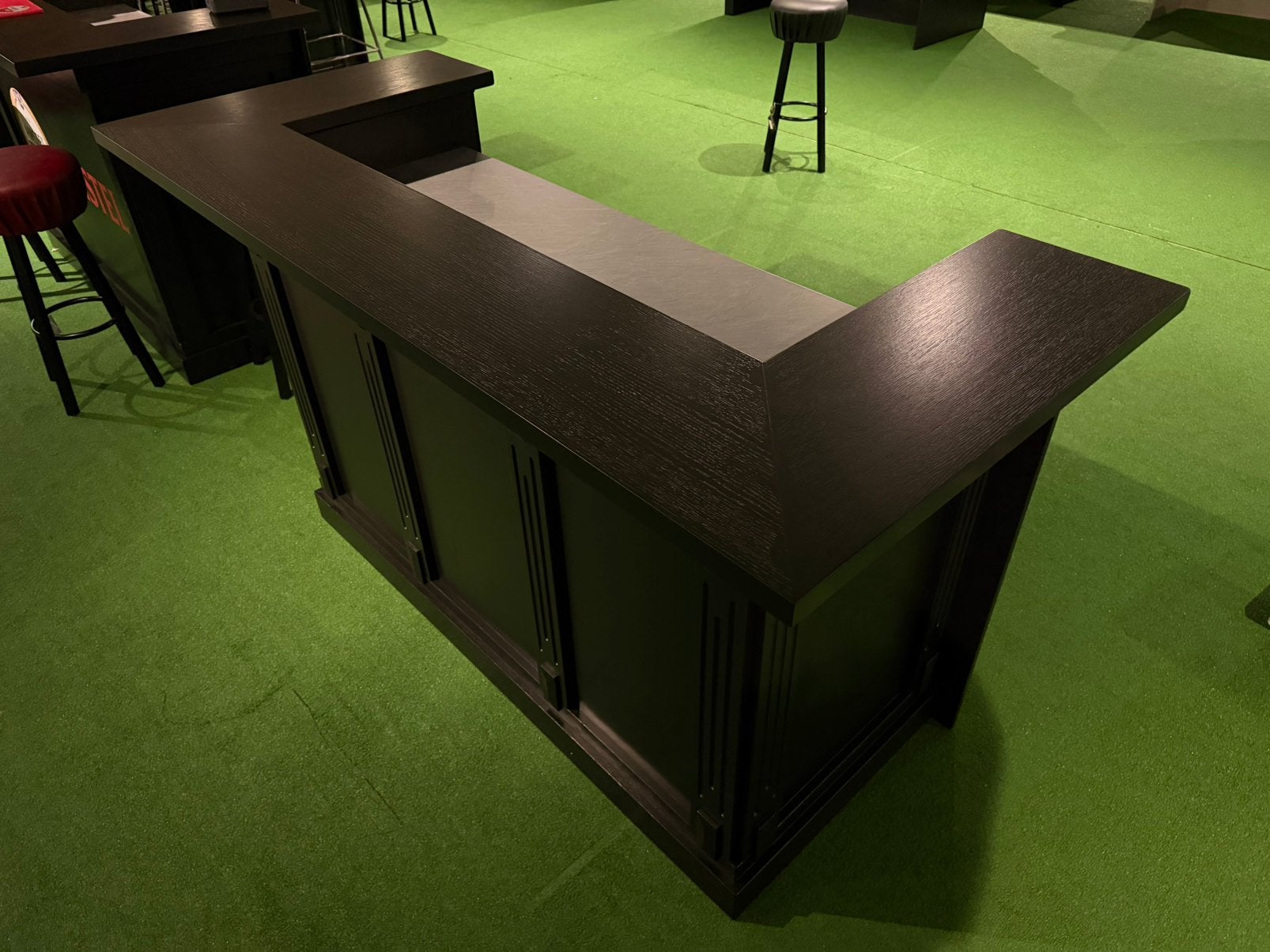 Zwarte bar / Bar toog / Mancave bar / Bar 2 meter, Ophalen, Info@123barren.nl, Nieuw, Open Einde 12, Musselkanaal