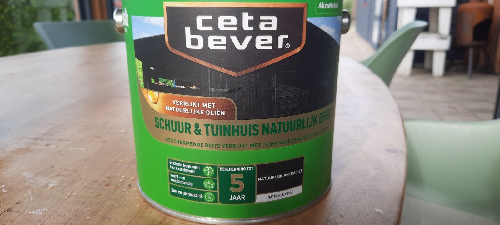 CetaBever Schuur & Tuinhuis Beits Natuurlijk Antraciet, Nieuw, Beits, Ophalen of Verzenden, Grijs