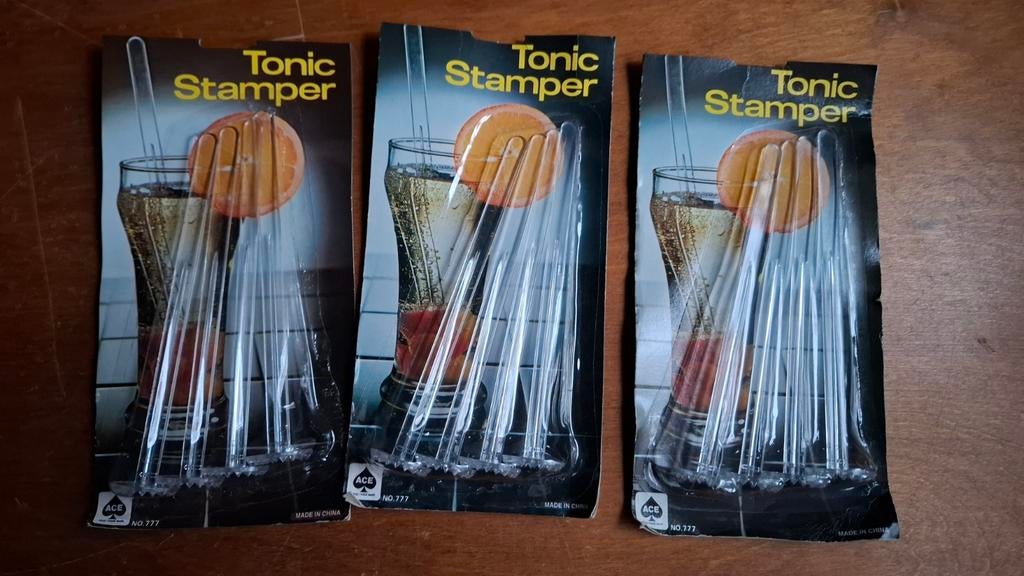 Tonic cocktail stamper roerstaafjes (2 x 4stuks beschikbaar, Ophalen of Verzenden, Nieuw