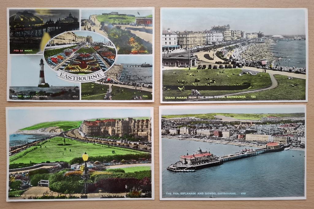 Ansichtkaarten Eastbourne (GB) - 1950, Verzenden, 1940 tot 1960, Ongelopen, Engeland
