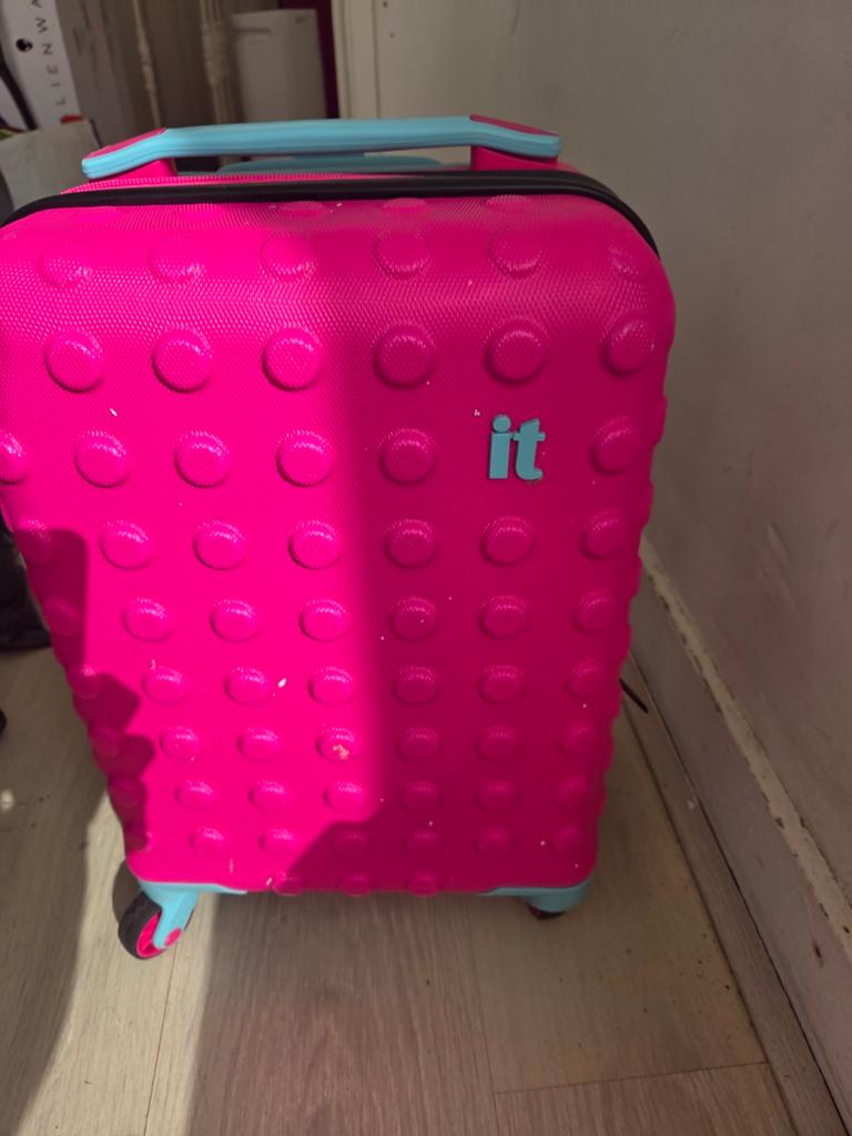 Roze it Luggage Bobble Bloc kindertrolley, Sieraden, Tassen en Uiterlijk, Koffers, Zo goed als nieuw, Hard kunststof, Minder dan 50 cm