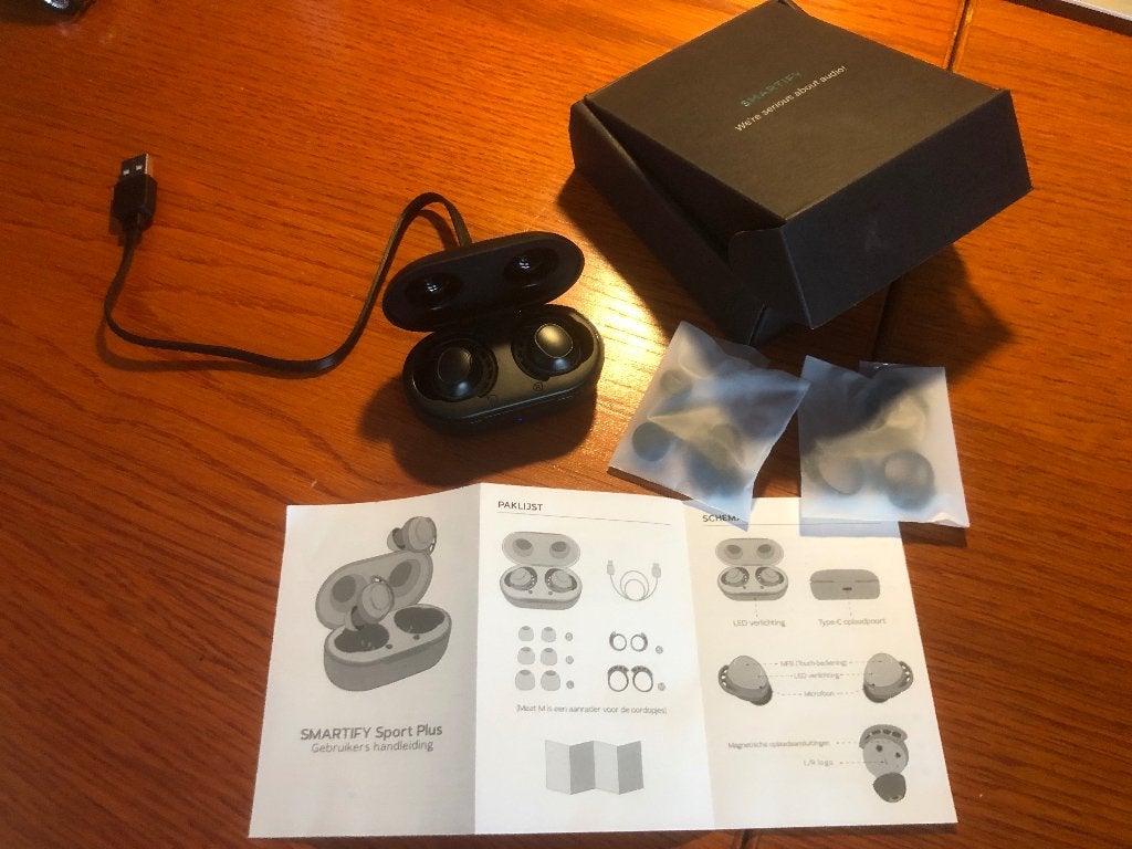 Smartify Sport Plus Draadloze oordopjes, Zwart, Bluetooth, Ophalen of Verzenden, Zo goed als nieuw