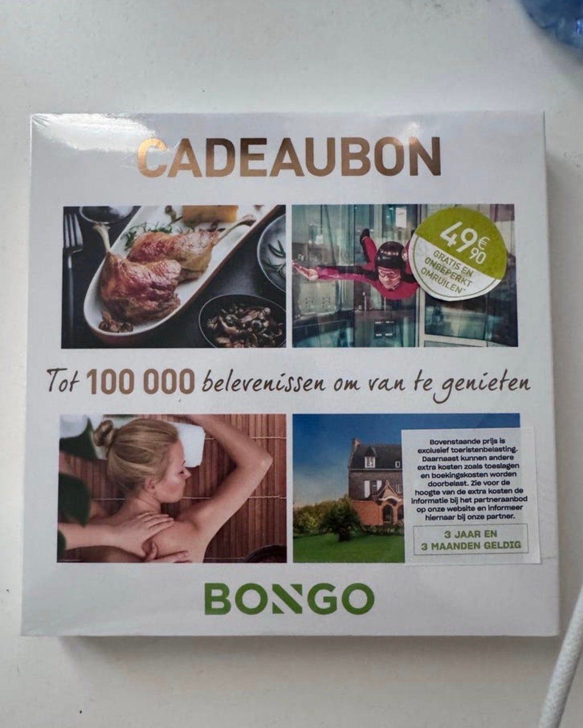 Bongo Cadeaubon €50, Tickets en Kaartjes, Eén persoon, Cadeaubon