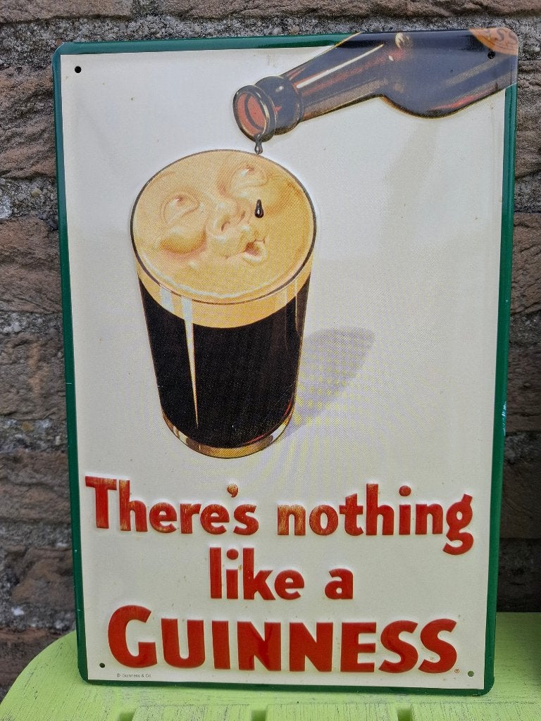 Reclamebord There's nothing like a Guinness, Ophalen of Verzenden, Nieuw, Reclamebord, Plaat of Schild, Overige merken