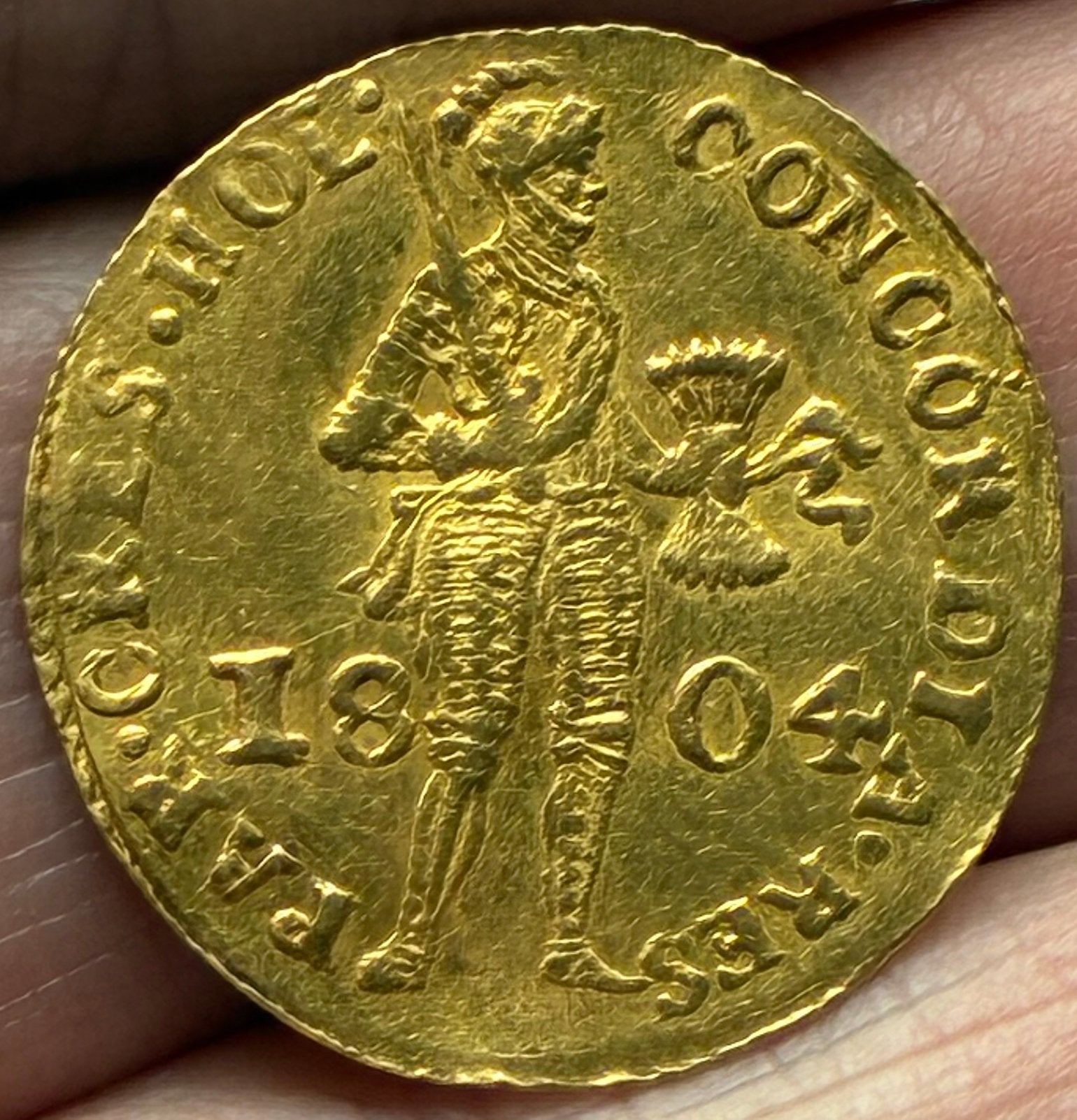 Holland, Dukaat goud 1804 (zeldzaam), Ophalen of Verzenden, Vóór koninkrijk, Overige waardes, Goud